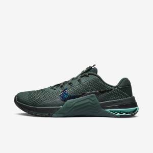 Green / Turquoise / Black / Multicolor Women's Nike Metcon 7 Training Shoes | NK142UEO