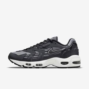 Grey / Dark Grey / White / Black Men's Nike Air Max 96 II Sneakers | NK167IND