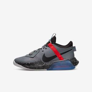 Grey / Red / Turquoise / Black Kids' Nike Air Zoom Crossover Older Basketball Shoes | NK981SUQ