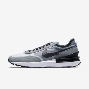 Grey / White / Grey / Black Men's Nike Waffle One SE Sneakers | NK896HEP