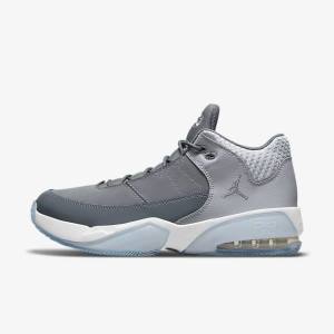 Grey / White / Grey Men's Nike Jordan Max Aura 3 Jordan Shoes | NK450LMT