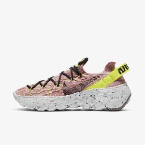 Lemon / Light Pink / Black Women's Nike Space Hippie 04 Sneakers | NK024BHV