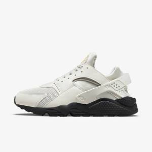 Light Beige / Black / Silver / Gold Men's Nike Air Huarache Sneakers | NK516JAE