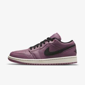 Light Beige / Black Women's Nike Air Jordan 1 Low SE Sneakers | NK298ELZ