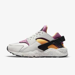 Light Beige / Gold / Black / Pink Men's Nike Air Huarache Sneakers | NK516BHV