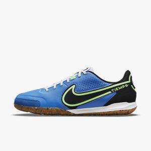 Light Blue / Light Green / Brown / Black Women's Nike Tiempo Legend 9 Academy IC Indoor-Court Football Shoes | NK978CVA