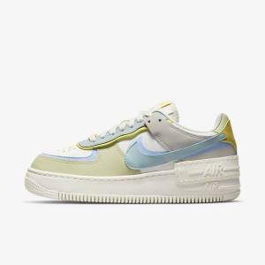 Light Blue / Olive Women's Nike AF-1 Shadow Sneakers | NK027HLM