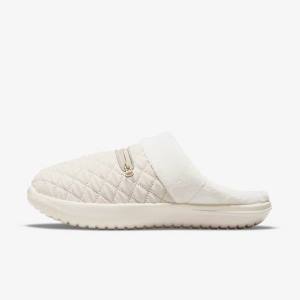 Light Brown / White / Grey Women's Nike Burrow SE Slipper Sneakers | NK289LRH