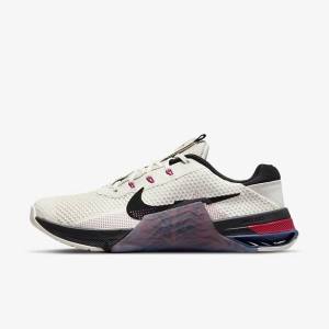 Light Pink / Metal Women's Nike Metcon 7 Training Shoes | NK613DJY