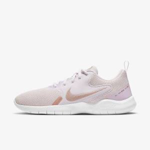 Light Purple / White / Metal Red Brown Women's Nike Flex Experience Run 10 Road Running Shoes | NK187GWB