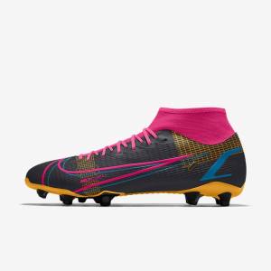 Multicolor Men's Nike Mercurial Superfly 8 Academy By You Custom Football Shoes | NK160KDL