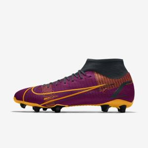 Multicolor Women's Nike Mercurial Superfly 8 Academy By You Custom Football Shoes | NK395SVX