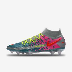 Multicolor Women's Nike Phantom GT Elite By You Custom Firm Ground Football Shoes | NK019LZU