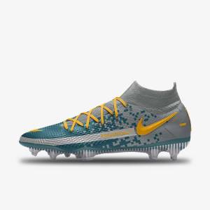 Multicolor Women's Nike Phantom GT Elite By You Custom Firm Ground Football Shoes | NK716XYN