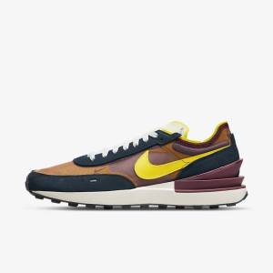 Navy / White / Yellow Men's Nike Waffle One SE Sneakers | NK631CHU