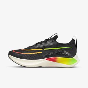 Orange / Black Men's Nike Zoom Fly 4 Road Running Shoes | NK269VGH