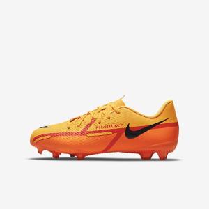 Orange / Light Red / Black Kids' Nike Jr. Phantom GT2 Academy MG Older Multi-Ground Football Shoes | NK537ZUN