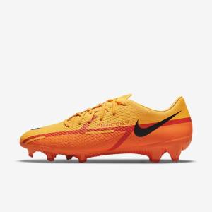 Orange / Light Red / Black Men's Nike Phantom GT2 Academy MG Multi-Ground Football Shoes | NK859XSP