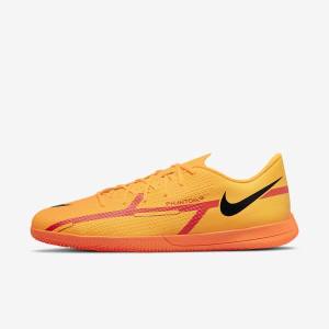 Orange / Light Red / Black Women's Nike Phantom GT2 Club IC Indoor Court Football Shoes | NK185RGY