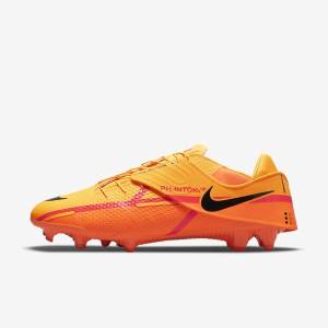 Orange / Light Red / Black Women's Nike Phantom GT2 Academy FlyEase MG Multi-Grounds Football Shoes | NK564IUC