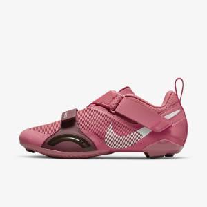 Pink / Metal / Light Pink Women's Nike SuperRep Cycle Indoor Cycling Training Shoes | NK809FKY