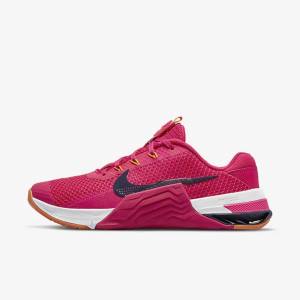 Pink / Yellow / Blue Women's Nike Metcon 7 Training Shoes | NK915OFM