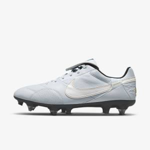 Platinum / Black / Metal Gold / White Men's Nike The Premier 3 SG-PRO Anti-Clog Traction Soft-Ground Football Shoes | NK413ZAY