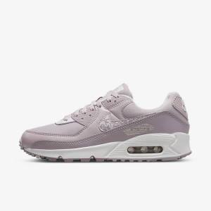 Purple / White Women's Nike Air Max 90 Sneakers | NK289WEQ