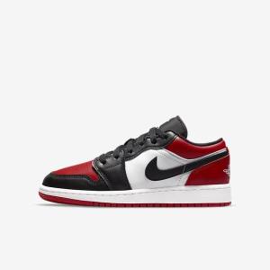 Red / Black / White Kids' Nike Air Jordan 1 Low Older Sneakers | NK016TWH