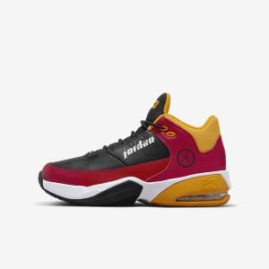 Red / Gold / Black Kids' Nike Jordan Max Aura 3 SE Older Sneakers | NK819NSB