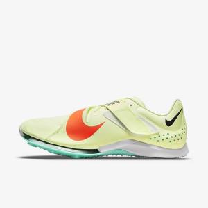 Turquoise / Orange Men's Nike Air Zoom LJ Elite Athletics Jumping Spikes Running Shoes | NK845WSX