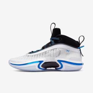 White / Black / Blue Men's Nike Air Jordan XXXVI Basketball Shoes | NK234ELT