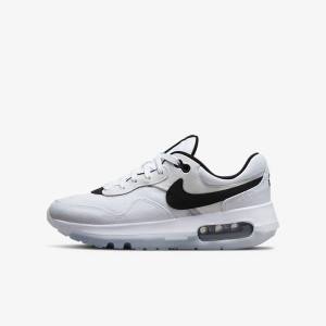 White / Black Kids' Nike Air Max Motif Older Sneakers | NK796MPL