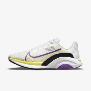 White / Black / Light Lemon Women's Nike ZoomX SuperRep Surge Endurance Class Training Shoes | NK951BYK