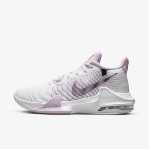 White / Black Men's Nike Air Max Impact 3 Basketball Shoes | NK097DAH