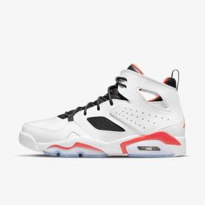 White / Black Men's Nike Jordan Flight Club 91 Jordan Shoes | NK420COZ