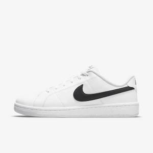 White / Black Men's Nike NikeCourt Royale 2 Next Nature Sneakers | NK814YOR