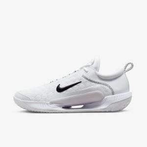 White / Black Men's Nike NikeCourt Zoom NXT Hard Court Tennis Shoes | NK156NVY