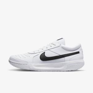 White / Black Men's Nike NikeCourt Zoom Lite 3 Hard Court Tennis Shoes | NK863UQW