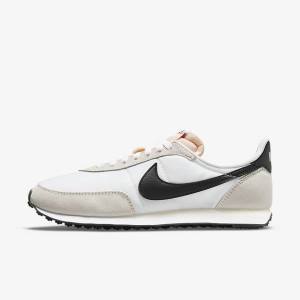 White / Black Men's Nike Waffle Trainer 2 Sneakers | NK915TFX