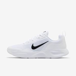 White / Black Men's Nike Wearallday Sneakers | NK623IVG