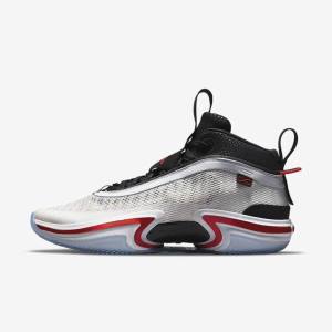 White / Black / Red Men's Nike Air Jordan XXXVI Psychic Energy Jordan Shoes | NK370BKJ