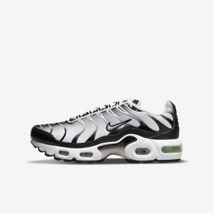 White / Black / Silver / Mint Kids' Nike Air Max Plus Older Sneakers | NK387VOG