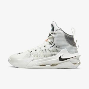 White / Black / White Men's Nike Air Zoom G.T. Jump Basketball Shoes | NK473QBK