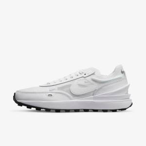 White / Black / White Women's Nike Waffle One Sneakers | NK174ICW