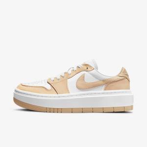 White Black Women's Nike Air Jordan 1 Elevate Low Sneakers | NK029CGY