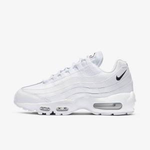 White / Black Women's Nike Air Max 95 Essential Sneakers | NK965DLJ