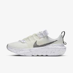 White / Black Women's Nike Crater Impact Sneakers | NK692SWJ