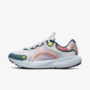 White / Blue / Black / Pink Women's Nike React Escape Run Road Running Shoes | NK124YJI