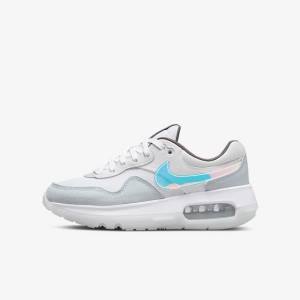 White / Blue Grey Kids' Nike Air Max Motif Older Sneakers | NK307NAE